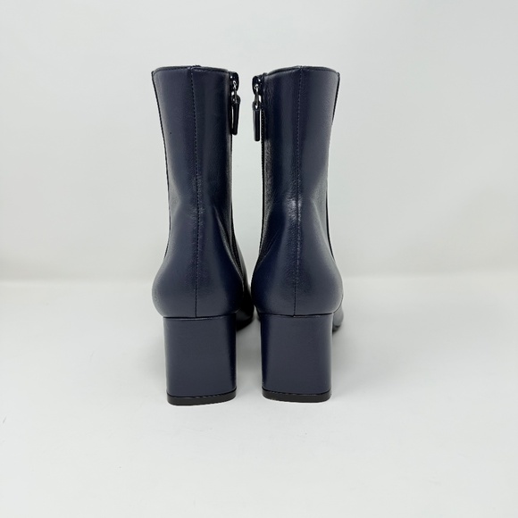 New Stuart Weitzman Milla 60 Leather Bootie Blue Sz 7.5 - Picture 4 of 15